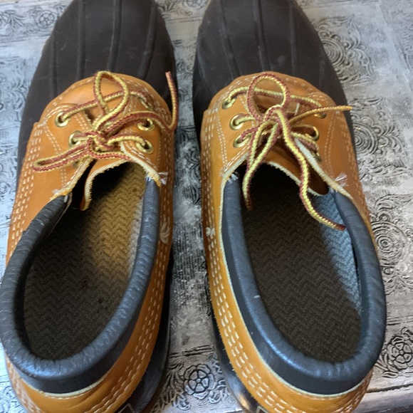L.L. Bean Brown Leather & Rubber Duck Boots Maine Hunting Shoe Size 10 main image 8